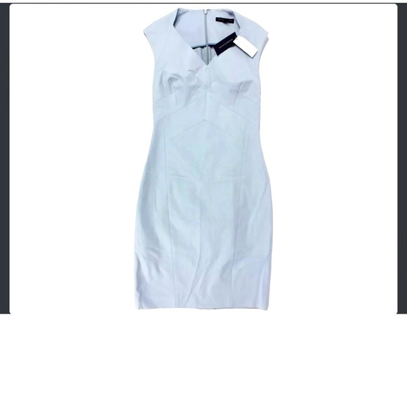 Banana Republic Womens Dress Pencil Midi Sleeveless Summer Blue size 0 MSRP $138 - Picture 1 of 10